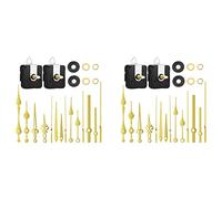Naugan 4Pcs 20mm Clock Movement Mechanism Quartz DIY Clock Movement with 5 Gold Pairs of Hands Clock Repair Parts Replacement