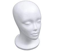 Naugan Female Foam Mannequin Hat Wig Display Stand white