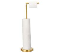 Naugan Toilet Paper Holder Stand, Large Storage Tissue Roll Holder Free Standing for Bathroom, Modern Toilet Paper Roll Holder Easy Install Easy to Use