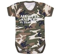 Naughtees Airsoft sniper in training babygrow camouflage 6-12 months