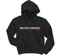 Naughtees British Airways hoodie. The classic airline logo from years gone by on a warm poly cotton hoodie.