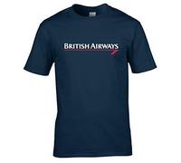Naughtees British Airways Old Logo Airline T-Shirt, Great for Airline Buffs, Airport Geeks and Plane spotters of The World.