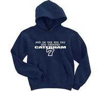 Naughtees Clothing and on The 8th Day God Created Caterham 7 Hoodie top Medium Navy Blue Standard fit T-Shirt