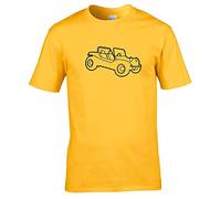 Naughtees Clothing - Beach Buggy Logo Large Yellow Standard fit T-Shirt
