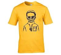 Naughtees Clothing - Brains Large Yellow Standard fit T-Shirt