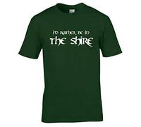 Naughtees Clothing - I'd Rather be in the Shire Large Forest Green Standard fit T-Shirt