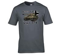 Naughtees clothing Panzer 6 Tiger 134 World war 2 Tank XXXL Charcoal Grey Standard fit T-Shirt