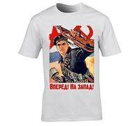 Naughtees Clothing - Soviet Russian World War 2 Propaganda XXL White Standard fit T-Shirt