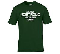 Naughtees Clothing - USCSS Nostromo Crew XL Forest Green Standard fit T-Shirt
