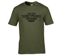 Naughtees Clothing - USCSS Nostromo Crew XL Olive Green Standard fit T-Shirt