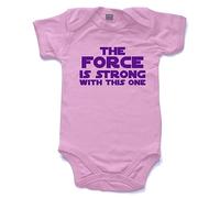 Naughtees The Force is strong with this one babygrow onesie bubblegum pink 3-6 months