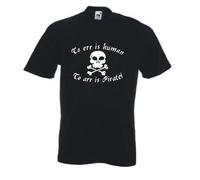 Naughtees to ERR is Human, to ARR is Pirate Large Black Standard fit T-Shirt