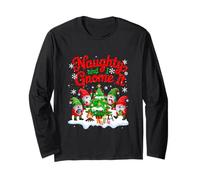 Naughty and I Gnome It Group Gnomes Decorating Xmas Tree Long Sleeve T-Shirt