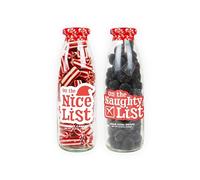 Naughty and Nice list sweet bottle Duo pack