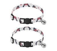 Naughty Animal Penguin Simple Line Collars For Small Dogs 5-15Lbs Release Buckle Dog Collars For Males 2 Pcs