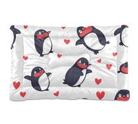 Naughty Animal Penguin Simple Line Washable Pet Mattress Soft Anti-Slip Pet Kennel Beds for Medium/Large Dogs 36" x 24"