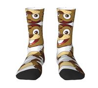 Naughty Beaver Color-Clash Mid-Calf Socks – Bold Full-Print Design With Black Toe Contrast For Unmatched Style And Comfort