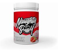 Naughty Boy Advanced Whey Protein Powder, 22g Protein, Low Sugar, Easy Mixing Recovery Shake, 900g, 30 Servings, Strawberry Milkshake