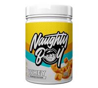 Naughty Boy Advanced Whey Protein Powder, 22g Protein, Low Sugar, Easy Mixing Recovery Shake, 900g, 30 Servings, Salted Caramel