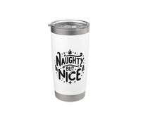Naughty But Nice Funny Christmas Humor Stainless Steel Insulated Tumbler