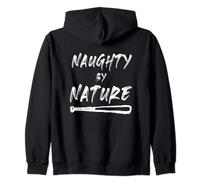 Naughty by Nature back print Zip Hoodie