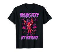 Naughty by Nature Sassy Devil Girl Funny Rude Gothic T-Shirt