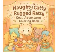 Naughty Catty and Rugged Ratty: Cute & Funny Kawaii Animal Coloring Book for Kids and Adults | 25 Adorable Scenes with Cats, Rats, Ducks, and Friends