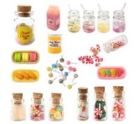 Naughty Christmas Fairy Accessories, 16 Miniature Dollhouse Foods & Drinks Accessories, Christmas Elves Dolls, Elf the Shelf Decoration Feeding Set