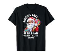 Naughty Christmas Shirt Women Santa's Sack Pun Inappropriate T-Shirt