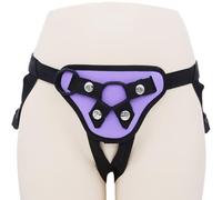 Naughty Drawer - Adjustable Strapon Harness, Strap On Dildo Harness, Purple, Universal, Adjustable, Strap-On Harness Fits Any Size, Good for Pegging Too, 2 Changeable O Rings Full Dildo-Compatibility