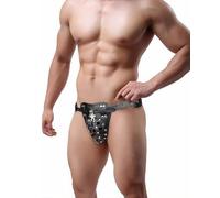 Naughty Drawer - Deluxe Male Chastity Belt - Faux Leather, Chastity Belt & Lock, Male Chastity Pants, BDSM Harness for Men, Chastity Cage, Male Chastity Device Sexy Mens Underwear CBT Dominatrix Sissy