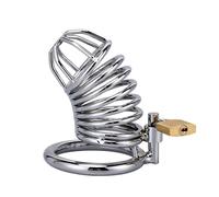 Naughty Drawer - Male Chastity Cage, Metal Chastity Cage, Metal Penis Cage, Penis Cage, Smooth Stainless Steel, Lock & Keys, Metal Cock Cage, Dominatrix, CBT Toys, BDSM Toys, Male Chastity Device