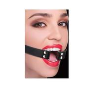 Naughty Drawer - Open Mouth Gag, Metal O Ring Gag, Metal Open Mouth Gag, Adjustable Leather PU Strap. Fetish Gag, Sex Slave Gag, Easy Access for DOM Fun, BDSM Gag, Bondage Gear, Sex Gag, Ball Gag,