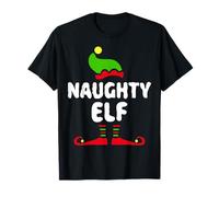 Naughty Elf T-Shirt Matching Christmas Elf Shirt T-Shirt