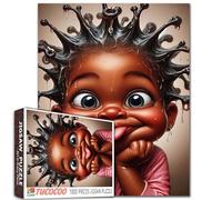 Naughty Girl Jigsaw Puzzles 1000 Pieces for Adults A Little Girl Makes Funny Faces Puzzles Best for Family Game Play Collection Relaxation Entertainment Activity Living Room Wall Decoration