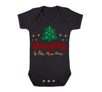 Naughty is The New Nice Baby Grow Vest, 6-12 Months, Black