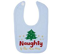 Naughty is The New Nice Cotton Baby bib - Pastel Blue