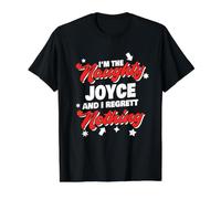 Naughty Joyce Christmas Saying Funny Joyce Name Personalized Value Graphic T-Shirt, Men, Black, XL