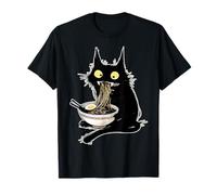 Naughty Kitten Is Eating Ramen Japan Food T-Shirt