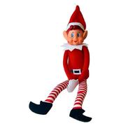 Naughty Little Xmas Elf - Elfie (Boy) - Fun and Playful Elves Behavin’ Badly Figure with Soft Body and Vinyl Face - Hook and Loop Grip Hands for Causing Mischief and Mayhem Around the Home House
