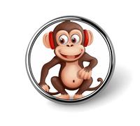 Naughty Monkey Brooch Lapelfor Women Men Buttons for Backpack Cloth Decoration Souvenir Gifts, Metal Badge Brooch Party Costume Accessory