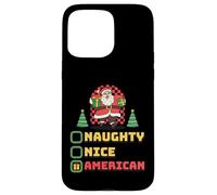 Naughty Nice American Santas List Fun Family Christmas Xmas Case for iPhone 15 Pro Max