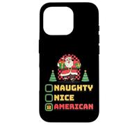 Naughty Nice American Santas List Fun Family Christmas Xmas Case for iPhone 16 Pro