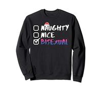 Naughty Nice Bisexual Funny Gay Pride LGBT Christmas Gift Sweatshirt