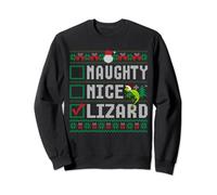 Naughty Nice Lizard Christmas List Animal Lovers Sweatshirt