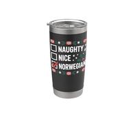Naughty Nice Norwegian Norway Christmas Holiday Scandinavian Stainless Steel Insulated Tumbler