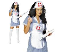 Naughty Nurse Fancy Dress Costume Ladies Womens Sexy Nurses Outfit UK 8 - 18