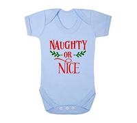 Naughty or Nice [BCX] Baby Grow Vest, 0-3 Months, Pastel Blue