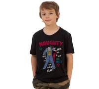Naughty Or Nice The Joker Cotton T-Shirt Batman Black 3-4 Years
