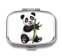 Naughty Panda Pill Box Pill Case Cute Pill Organizer Pill Holder Medicine Pill Organizer Pill Container Daily Pill Organizer Small Pill Box Pill Case for Purse Pocket
